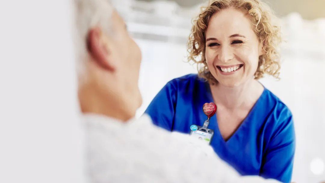 Nurse working with patient
