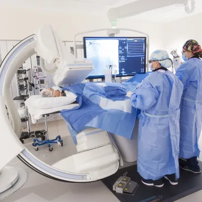 cath lab treats a patient