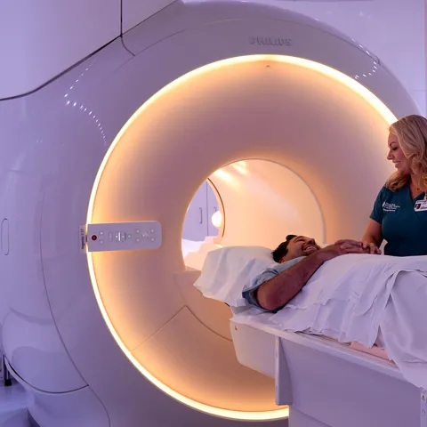Our MRI rooms offer a mural projection of your choice.