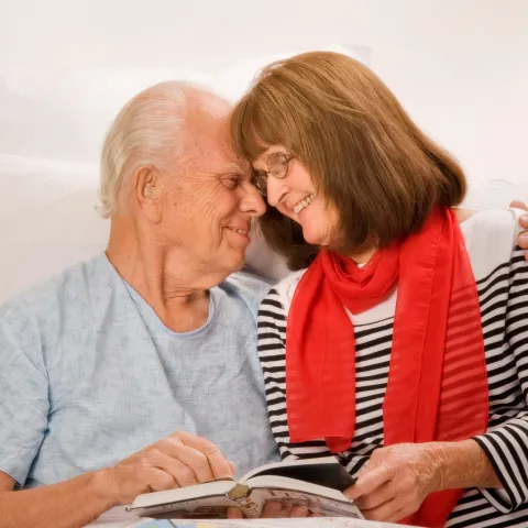 Senior couple at hospital