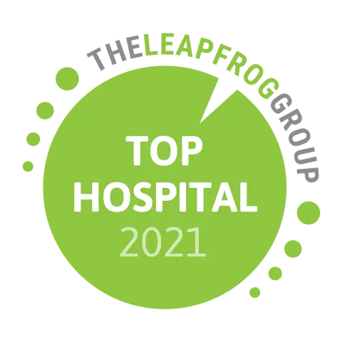 Leapfrog Top Hospital 2021 logo.