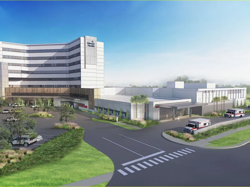 A 3-D render of the expansion for The North Pinellas Hospital