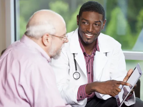 Man Seeing Results of his Test