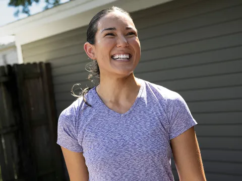 Alexandria Smiling Outdoors