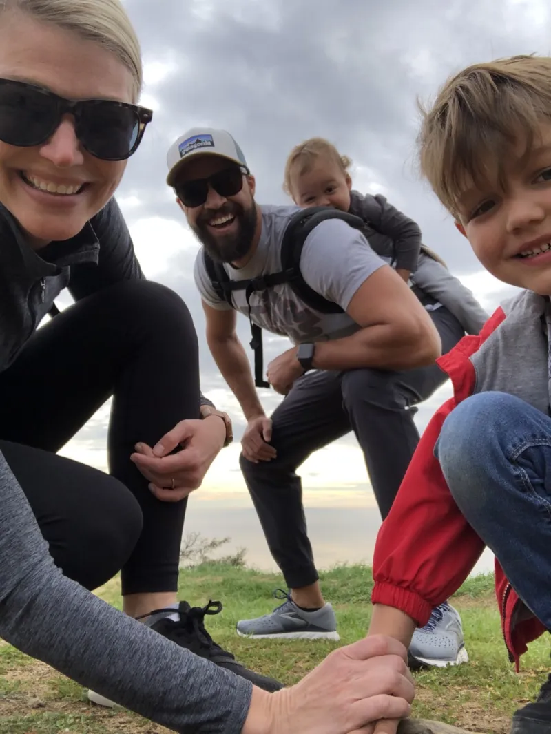 Brandon with his family